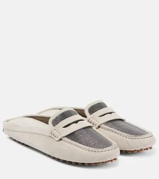 Brunello Cucinelli | Monili suede driving mules