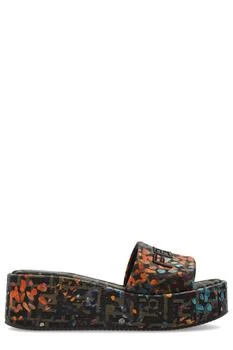 Fendi | Fendi Logo Embroidered Printed Platform Sandals