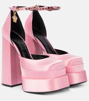 Versace | Medusa Aevitas satin platform pumps