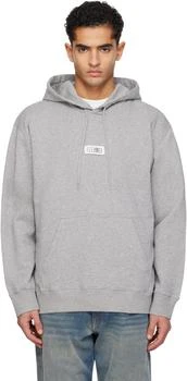 MM6 | Gray Logo Patch Hoodie