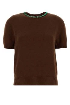 Prada | Prada Embellished Short Sleeved Jumper