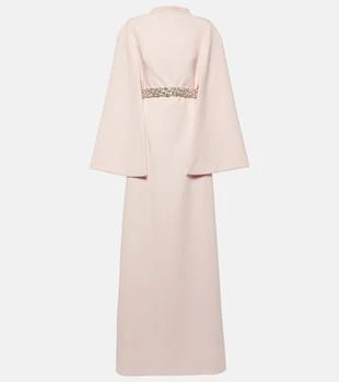 Harper embellished caped gown
