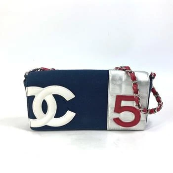 Chanel | No.5 Navy Color Canvas Leather Shoulder Bag (Pre-Owned)