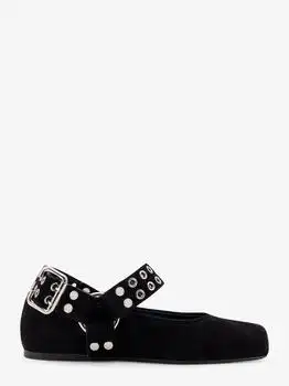 Alaia | Suede Biker Flat Ballerinas