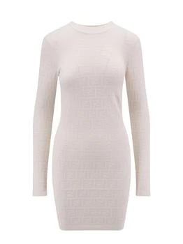 Fendi | Fendi All-Over FF Embossed Crewneck Mini Dress