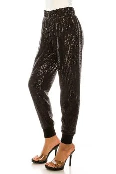 Sequin Jogger In Black