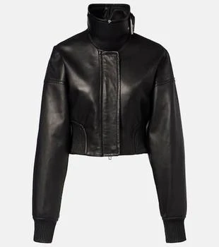 Ossido leather blouson jacket