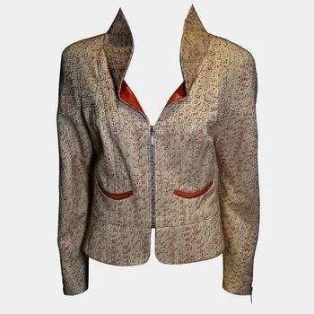Chanel | Chanel Salmon Boucle Zipped up Wool Jacket L