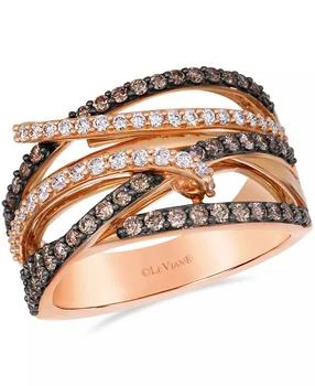 Le Vian | Chocolate Diamond (0.57 ct. t.w.) & Vanilla Diamond (0.32 ct. t.w.) Ring in 14k Strawberry Gold