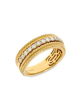 Saks Fifth Avenue | 14K Yellow Gold & 0.6 TCW Diamond Rope Band Ring
