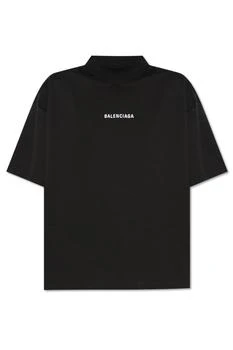Balenciaga | Balenciaga Logo Embroidered Mockneck T-Shirt