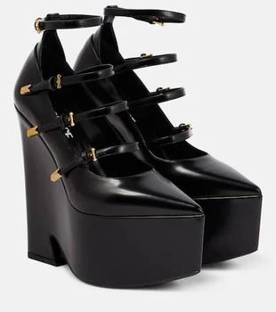 Versace | Tempest leather platform pumps
