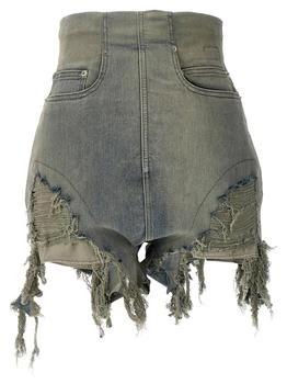 Rick Owens | Rick Owens DRKSHDW Ripped High-Waisted Denim Shorts