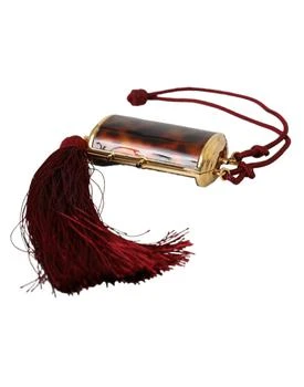 Dolce & Gabbana | Leopard Mini Mirror Tassel Make Up Holder Women's Bag