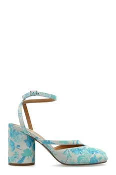 MAISON MARGIELA | Maison Margiela Floral Printed Tabi Toe Heeled Shoes
