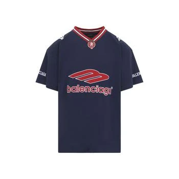 Balenciaga | Balenciaga 3B V-Neck Oversized Football T-Shirt
