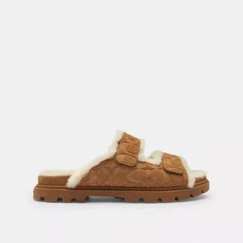 Coach Two Band Sport Slide In Signature Suede