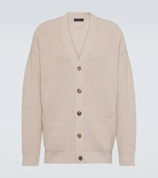 Prada | Oversized ribbed-knit cashmere cardigan