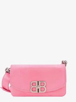 Balenciaga | Leather shoulder bag with metal monogram