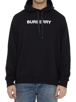 Burberry | Burberry Logo Printed Drawstring Hoodie