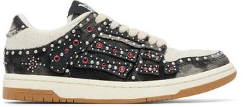 AMIRI | Black & White Stud Skel Top Low Sneakers