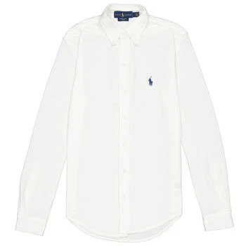 Ralph Lauren Long-Sleeved Logo Embroidered Shirt in White