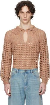 Valentino | Multicolor Cotton 
Mouline Linen Sweater