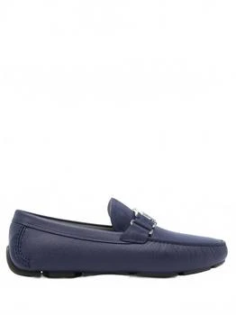 Salvatore Ferragamo | Men's Logo Plaque Loafers In Blue