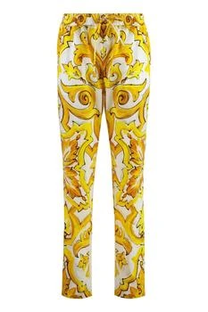 Dolce & Gabbana | Dolce & Gabbana Majolica Print Drawstring Trousers
