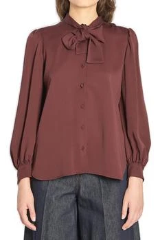 Max Mara | Max Mara Melania Tie Detailed Button-Up Shirt