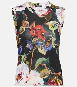 Dolce & Gabbana | Floral silk knit tank top