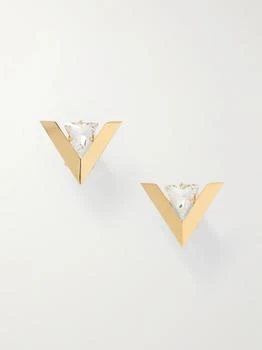 Valentino | Je Les V Crystal-embellished Gold-tone Earrings