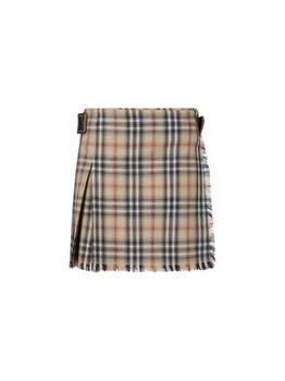 Burberry | Burberry Checked Frayed-Edge Mini Kilt