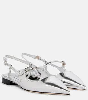 Jimmy Choo | Didi metallic leather slingback flats
