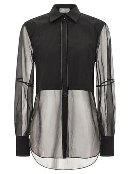 Brunello Cucinelli | Brunello Cucinelli Organza Semi-Sheer Shirt