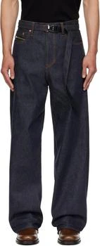 Sacai | Navy Belted Jeans