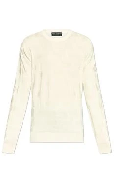 Dolce & Gabbana | Dolce & Gabbana Monogram Jacquard Crewneck Knitted Jumper