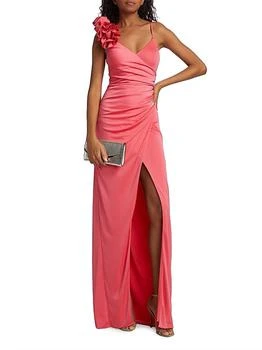 Women's Rosa Jersey Long Dress In Calypso Coral