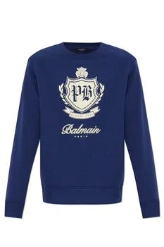 Balmain | Balmain Logo Printed Crewneck Sweatshirt