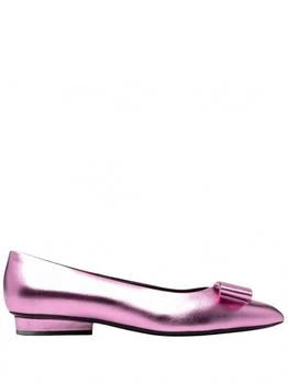 Salvatore Ferragamo | Women's Viva Bow-Detail Ballerina Shoes In Pink