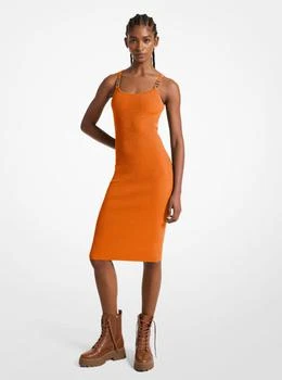 Ribbed Stretch Knit Midi Tank Dress