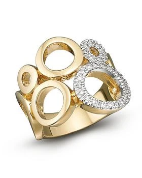 Bloomingdale's | Circular 14K Yellow Gold and Diamond Ring, 0.25 tcw