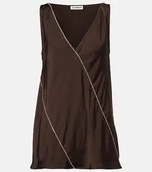 Jil Sander | Embellished satin top