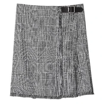 Burberry | Embroidered Houndstooth Skirt