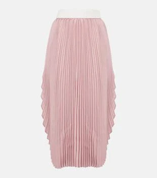 Stella McCartney | Leather-trimmed plissé maxi skirt