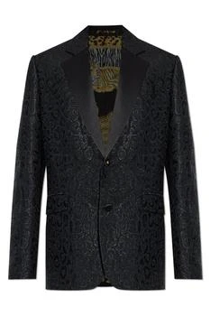 Versace | Versace Logo Patch Single-Breasted Blazer