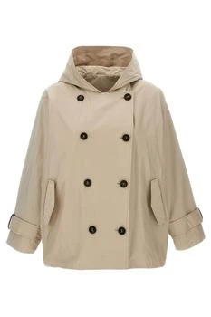 Brunello Cucinelli | Brunello Cucinelli Double-Breasted Hooded Coat