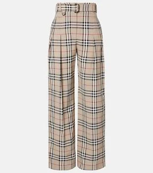 Burberry | Burberry Check belted wide-leg pants