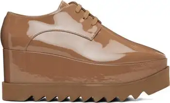 Stella McCartney | Brown Limited Edition Elyse Monochrome Platform Derbys
