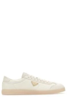 Prada | Prada Logo Plaque Lace-Up Sneakers